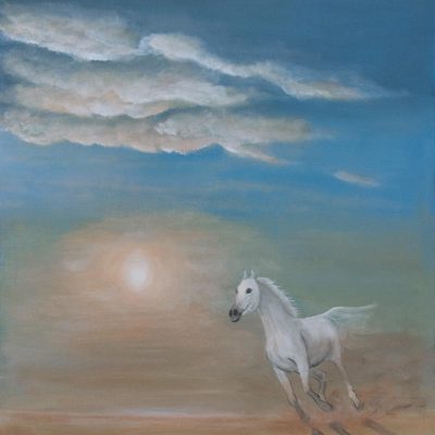Jasmin in the desert - 50 x 40 cm - Oil on wood